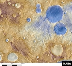 Water-carved valleys on Mars appear to have been caused by runoff from precipitation, likely meltwater from snow. Early Martian precipitation would have fallen on mountainsides and crater rims.