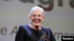 La actriz británica recibió el León de Oro, en el Festival de Cine de Venecia, por los logros de toda una vida artística. Venecia, Italia, 29-8-18.