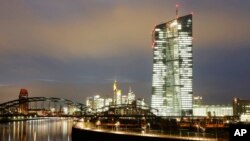 FILE - The headquarters building of the European Central Bank is seen in Frankfurt, Germany, in a Nov. 17, 2014, photo.