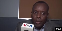 Haitian National Police spokesman, Michel Ange Louis-Jeune talks to VOA Creole in Port-au-Prince, Haiti, Feb. 19, 2019. (Photo: Arthur Jean Pierre)