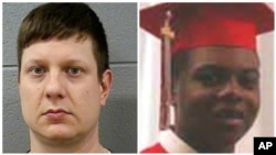 Chicago police Officer Jason Van Dyke, left, and Laquan McDonald.