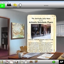 One day after the People Power player organizes his nonviolent campaign, a newspaper article reports on the movement's flyer distribution campaign to raise its profile and attract supporters