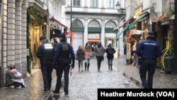 With the city at its highest state of alert, the streets of Brussels, normally packed with tourists, were quiet, Nov. 24, 2015. 