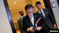 Vakillar palatasi spikeri Mayk Jonson ovoz berish oldidan, Kapitoliy, Vashington, 11-mart, 2025 