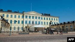 The Presidential Palace is pictured in Helsinki, Finland on July 14, 2018, ahead of the meeting between U.S. President Donald Trump and his Russian counterpart Vladimir Putin. 