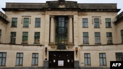 FILE - A photograph taken on Feb. 10, 2025 shows Oxford Crown Court, in Oxford, Great Britain, site of the trial of Ugandan judge Lydia Mugambe, charged for modern slavery.