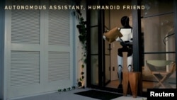 ภาพของ“หุ่นยนต์มนุษย์” ที่พัฒนาโดยบริษัทเทสลา (Tesla)