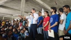 El joven opositor ya se había reunido con distintos sectores de la sociedad civil para ratificar la convocatoria de este sábado, realizada desde octubre. Foto: Adriana Nuñez Rabascall - VOA.