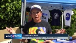 Nỗ lực hạ nhiệt chính trị từ 2 quầy hàng cạnh tranh đồ lưu niệm về Trump và Harris 