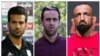 از راست: رضا مددی، علی کریمی و مسعود شجاعی