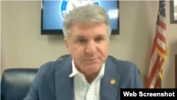 众议院外交事务首席共和党议员麦考尔（Rep. Michael McCaul, R-TX）2021年5月6日出席线上新疆人权听证会。