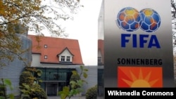 Kantor Pusat Federasi Internasional Sepak Bola (FIFA) di Zurich, Swiss. Pejabat Brazil sedang menuju Zurich untuk melapor persiapan PD 2014. 