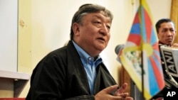 The Dalai Lama's special envoy Lodi Gyari addresses a press conference in Dharmsala, India, May 8, 2008. The Dalai Lama's envoys and Chinese officials "disagreed more than we agreed" at weekend talks on how to move beyond the unrest in Tibet, Gyari said.