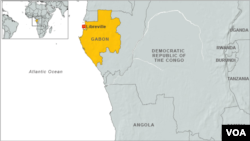 Map of Gabon, Africa