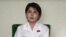 This undated screen grab taken on July 19, 2017, from video posted by www.uriminzokkiri.com shows North Korean defector Lim Ji-Hyun, who appeared in several South Korean TV shows featuring North Korean refugees after settling in Seoul in 2014, speaking on North Korean propaganda television at an unknown location in the North.