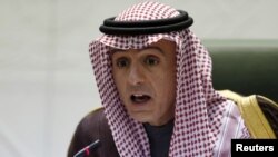 Saudi Arabia's Foreign Minister Adel al-Jubeir speaks in Riyadh, Jan. 19, 2016.