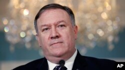 Secretary of State Mike Pompeo at the State Department in Washington, Sept. 17, 2018. 