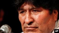 Evo Morales durante una conferencia de prensa en Buenos Aires, Argentina (Reuters/Agustín Marcarian)