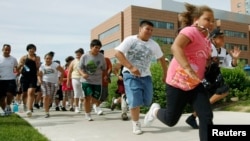 FILE - School children in Colorado.