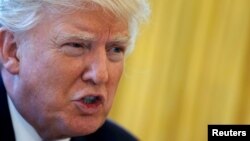 U.S. President Donald Trump is interviewed by Reuters in the Oval Office at the White House in Washington, Feb. 23, 2017. 
