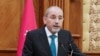 Jordan's Foreign Minister Ayman Safadi speaks during a joint press conference with Hungarian Foreign Minister Peter Szijjarto in Amman