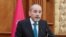 Jordan's Foreign Minister Ayman Safadi speaks during a joint press conference with Hungarian Foreign Minister Peter Szijjarto in Amman
