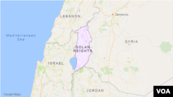 Map of the Golan Heights