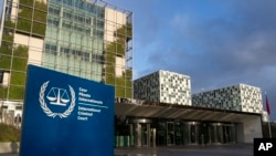 FILE - International Criminal Court in The Hague, Netherlands. The court issued arrest warrants March 5, 2024, for two high-ranking Russian military officers on charges linked to attacks on civilian infrastructure in Ukraine that judges said happened “pursuant to a state policy.”