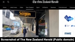 Ảnh về Nhà hàng Saigon ở Wellington trên trang The New Zealand Herald, 7/2/2025.
