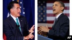 Republican presidential candidate, Gov. Mitt Romney, left, and President Barack Obama, right. 