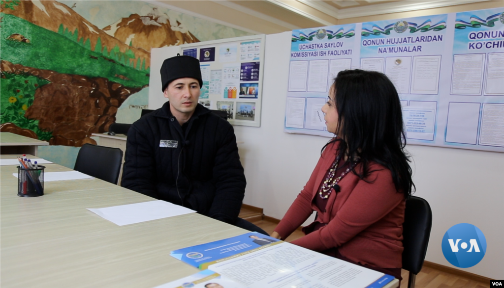 VOA's Navbahor Imamova interviews inmates at Prison Colony Number 7, Tavaksay, Tashkent, Uzbekistan, Dec 14, 2019