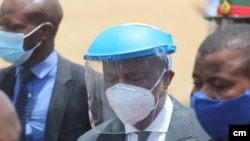 Vice President Constantino Chiwenga says Zimbabwe is in the process of securing coronavirus vaccines to contain the pandemic which he said was in worrisome situation lately. (Columbus Mavhunga/VOA) 