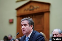 Michael Cohen, the former personal attorney of U.S. President Donald Trump, testifies before a House Committee on Oversight and Reform hearing on Capitol Hill in Washington, Feb. 27, 2019.