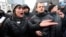 Pro-Russian supporters take part in a rally outside the regional administration in Donetsk, March 17, 2014. 