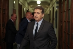 Greek Public Order Minister Michalis Chrisochoidis, arrives to participate on the first cabinet meeting of the new government, in Athens, on July 10, 2019.