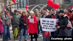 Skup podrške srpskim studentima u Torontu (Foto: Duška Vujović)