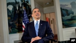 US President Barack Obama delivers weekly radio address, 10 Apr 2010