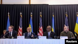 Міністр оборони США Остін проводить зустріч Контактної групи з питань оборони України на американській військовій авіабазі "Рамштайн" у Німеччині 19 березня 2024 р. REUTERS/Thilo Schmuelgen