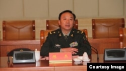 总部设在广东惠州的解放军第42集团军政委陈杰少将 (苹果日报图片)
