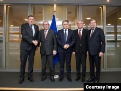 Članovi Predsjedništva BiH sa Jean Claude Junckerom i Johannesom Hahnom, Brisel, 30.01.2019.