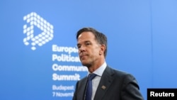 NATO Secretary General Mark Rutte attends the European Political Community Summit at the Puskas Arena, in Budapest, Hungary, November 7, 2024. 