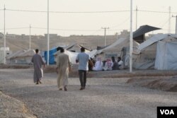 Many families have been displaced multiple times from IS and previous conflicts and rely solely on the resources of humanitarian organizations on Sept. 28, 2017, in Hassan Sham, Kurdistan Region, Iraq. (H.Murdock/VOA)