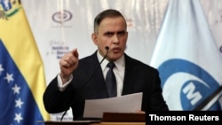 El fiscal general de Venezuela, Tarek William Saab, durante una conferencia en Caracas.