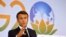 France's President Emmanuel Macron speaks during a press conference after attending the G20 summit in New Delhi on September 10, 2023.