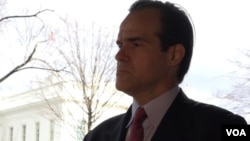 ARCHIVO - Mauricio Claver-Carone, director principal del Consejo de Seguridad Nacional para Asuntos del Hemisferio Occidental y asesor presidencial del gobierno estadounidense. Foto: VOA/Bricio Segovia.