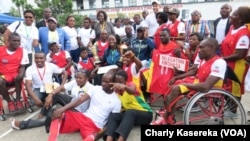 La délégation de Kinshasa était au rendez-vous sur le terrain, à Goma, RDC, le 3 décembre 2016. (VOA/Charly Kasereka)