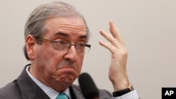 FILE - Eduardo Cunha, president of Brazil’s Chamber of Deputies, says he's waiting for legal analysis of the prospect of impeaching President Dilma Rousseff.