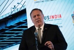 U.S. Secretary of State Mike Pompeo addresses the India Ideas Summit in Washington, D.C., June 12, 2019.