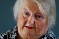 FILE - Aimee Stephens, one of the plaintiffs in the Supreme Court case about transgender rights, talks during in an interview in Ferndale, Michigan, August 28, 2019.