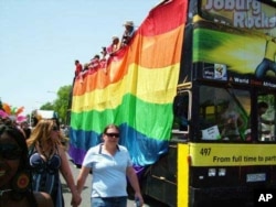 South African lesbians march for their rights in Johannesburg recently
